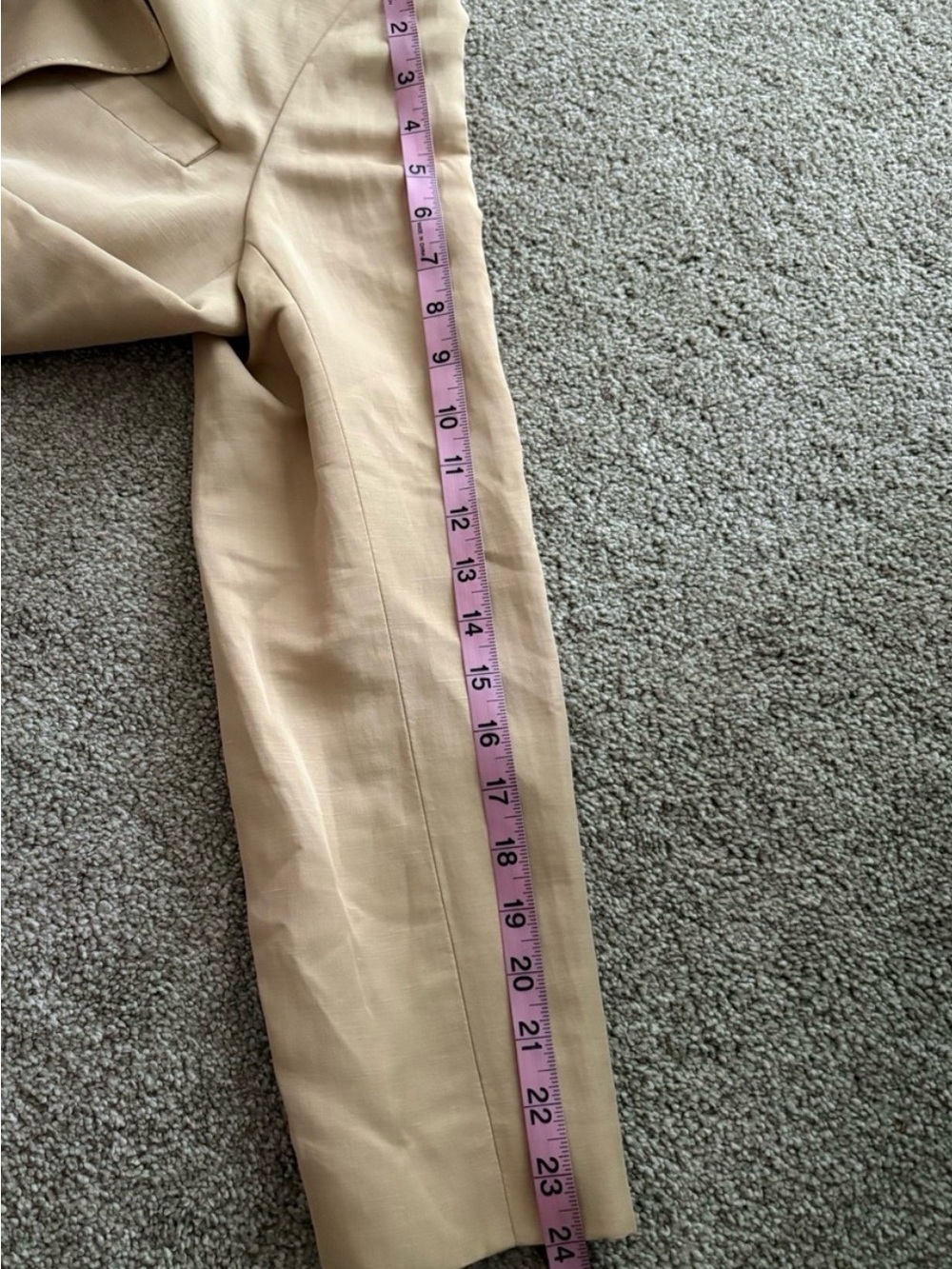 Lafayette 148 New York Tan Linen Blend Blazer Jacket Size 12 Careerwear Office - Picture 8 of 8
